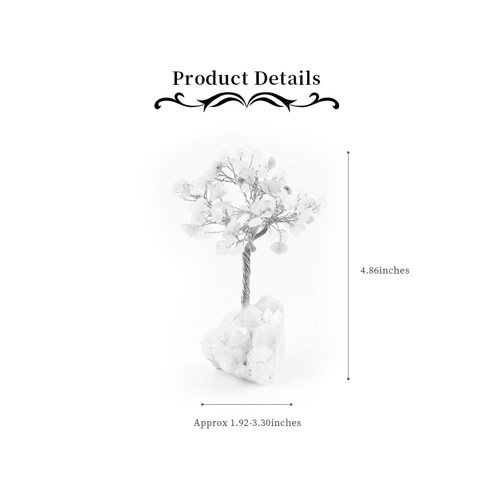 12cm Aquamarine Lucky Crystal Tree for Positive Energy