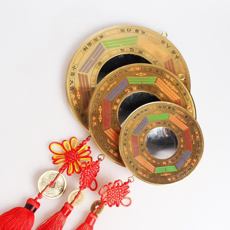 12cm Copper Bagua Map with Feng Shui Balance Energy
