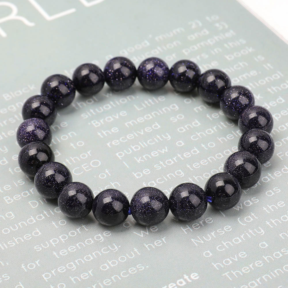 12mm Blue Sandstone Spiritual Bracelet for Protection