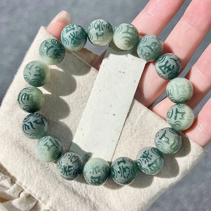 12mm Bodhi Seed Chinese Zodiac Wisdom Bracelet Om Mani Padme Hum