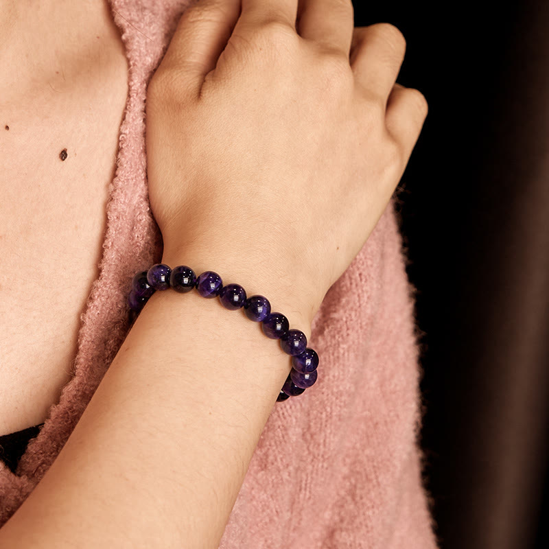 12mm Purple Tiger Eye Creativity Bracelet