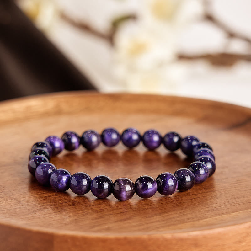 12mm Purple Tiger Eye Creativity Bracelet