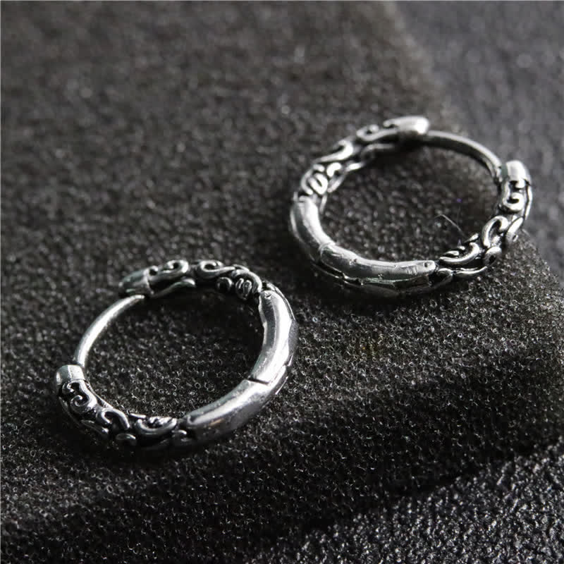 12mm Titanium Steel Balance Hoop Earrings for Spiritual Calm