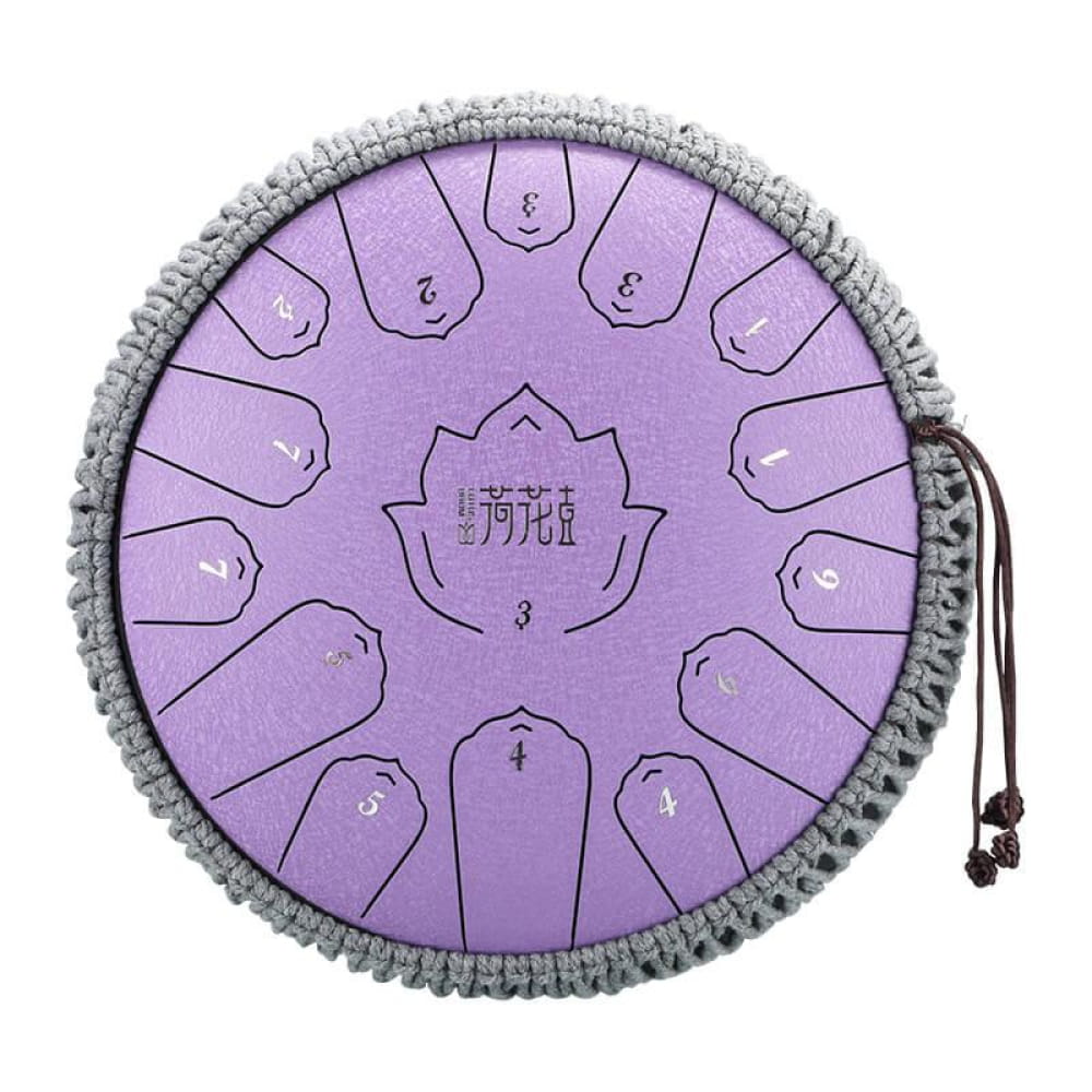 13-Inch 15-Note C Major Carbon Steel Tongue Drum - 13 Inches/15 Notes (C Major) / Lavender