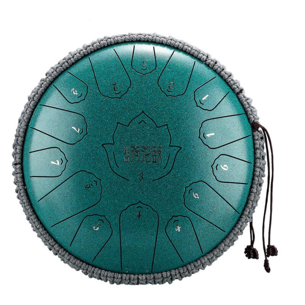 13-Inch 15-Note C Major Carbon Steel Tongue Drum - 13 Inches/15 Notes (C Major) / Malachite