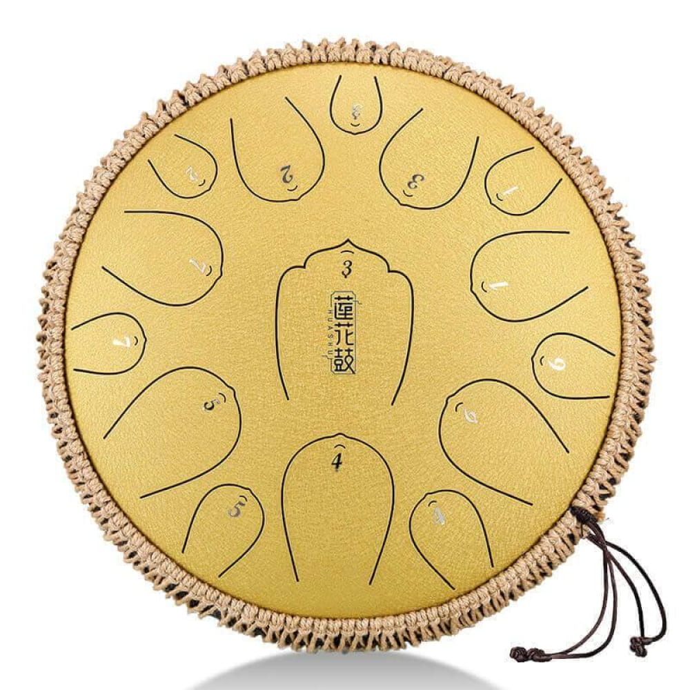 13-Inch Carbon Steel Tongue Drum 15 Notes C Key (Custom D Key) - 13 Inches/15 Notes (C Major)