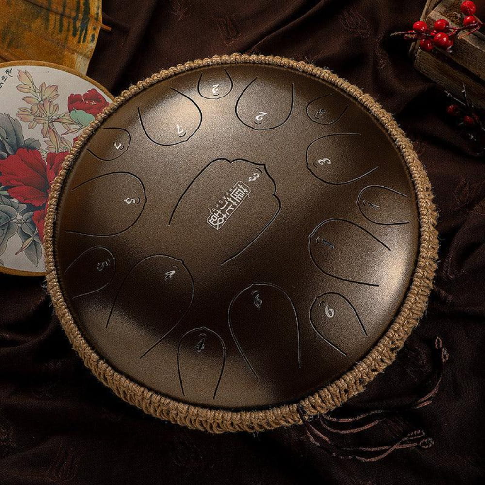 13-Inch Carbon Steel Tongue Drum 15 Notes C Key (Custom D Key) - Steel Tongue Drum - On sale