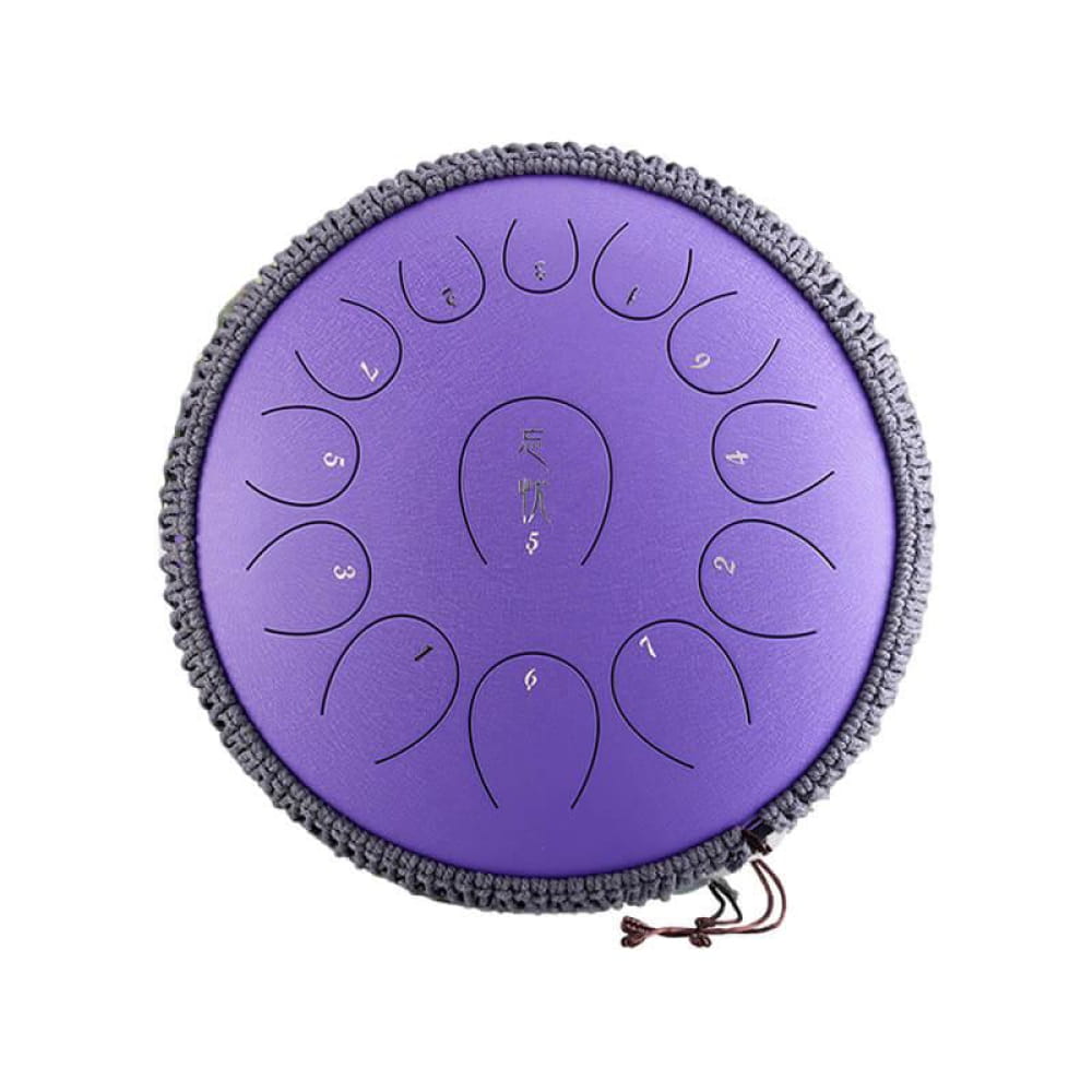 13-Note C Major Carbon Steel Tongue Drum 14 Inches - 14 Inches/13 Notes (C Major) / Lavender