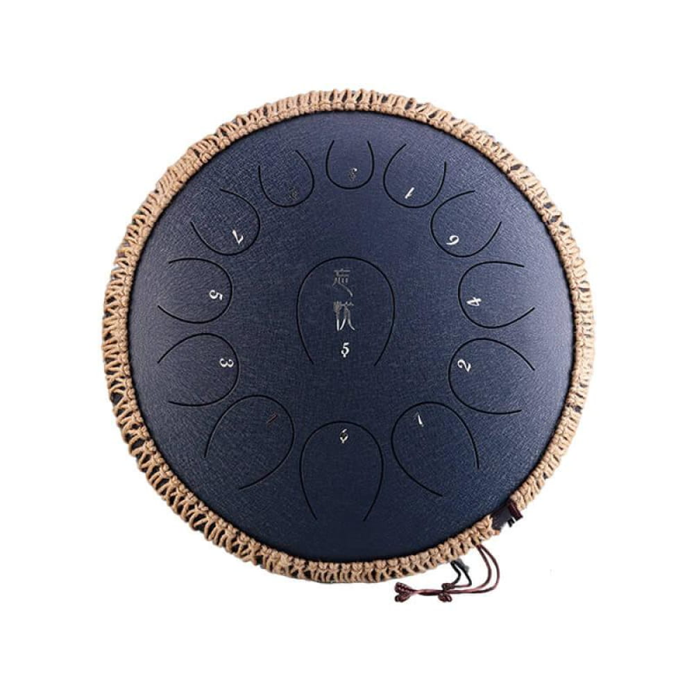 13-Note C Major Carbon Steel Tongue Drum 14 Inches - 14 Inches/13 Notes (C Major) / Navy / Navy