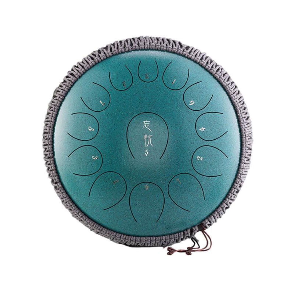 13-Note C Major Carbon Steel Tongue Drum 14 Inches - 14 Inches/13 Notes (C Major) / Malachite