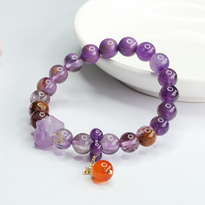 Amethyst Spiritual Awareness Bracelet 7-8mm Beads