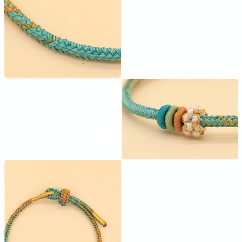 Peace Knot Eight Thread Red String Bracelet for Luck & Harmony