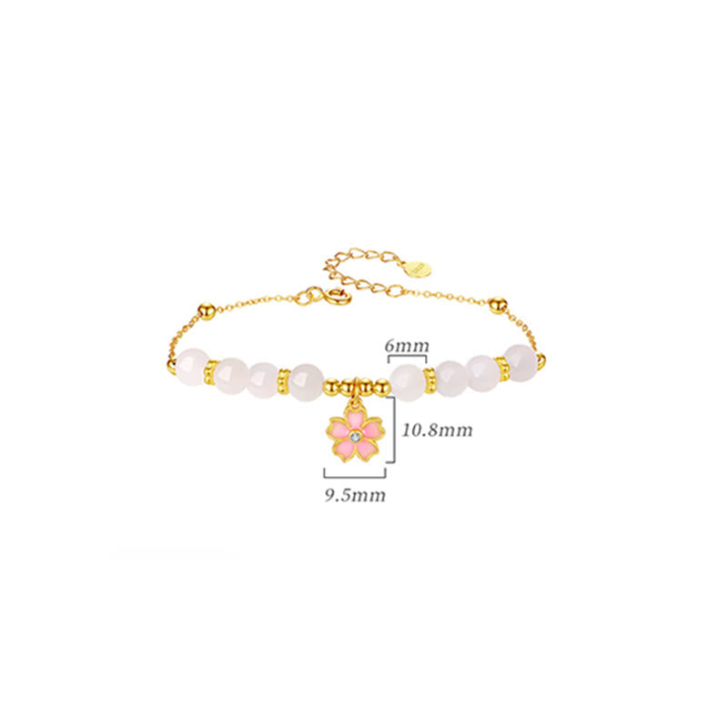 6mm Hetian White Jade Protection Bracelet in Sterling Silver