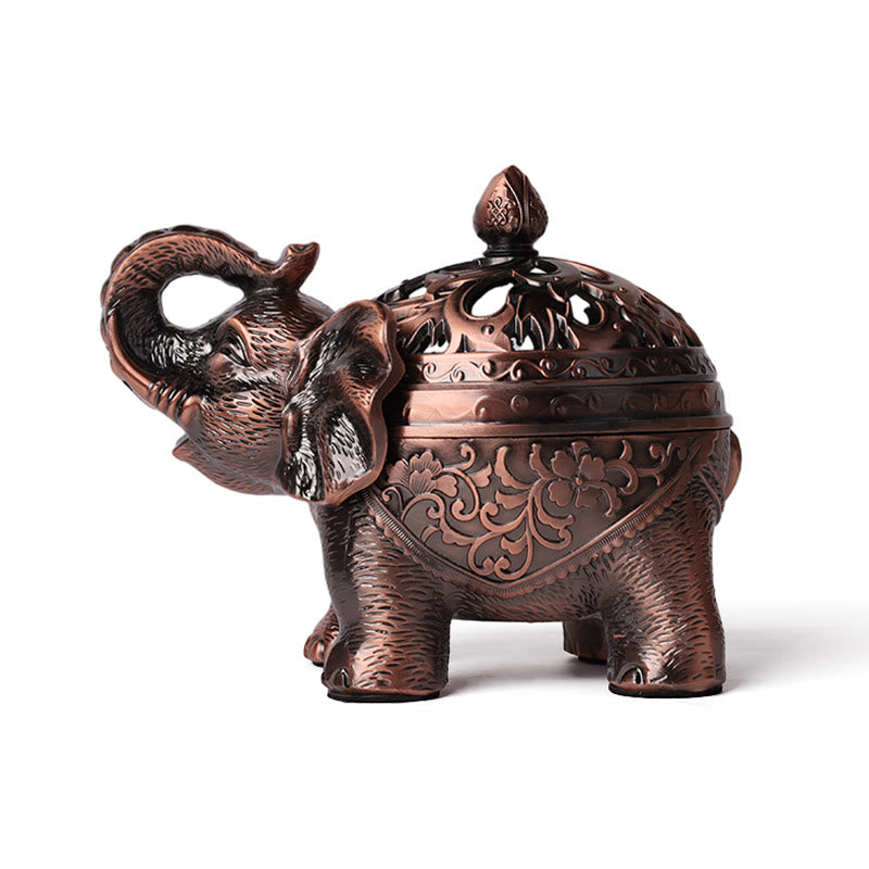 Elephant Alloy Waterfall Incense Burner for Zen Ambiance