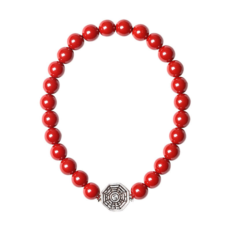 Yin Yang Cinnabar Concentration Bracelet 6mm String