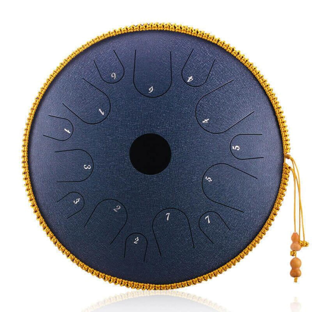 14’ Copper Steel Tongue Drum 14 Notes C Key Butterfly - 14 Inches/14 Notes (C Major) / Navy Blue