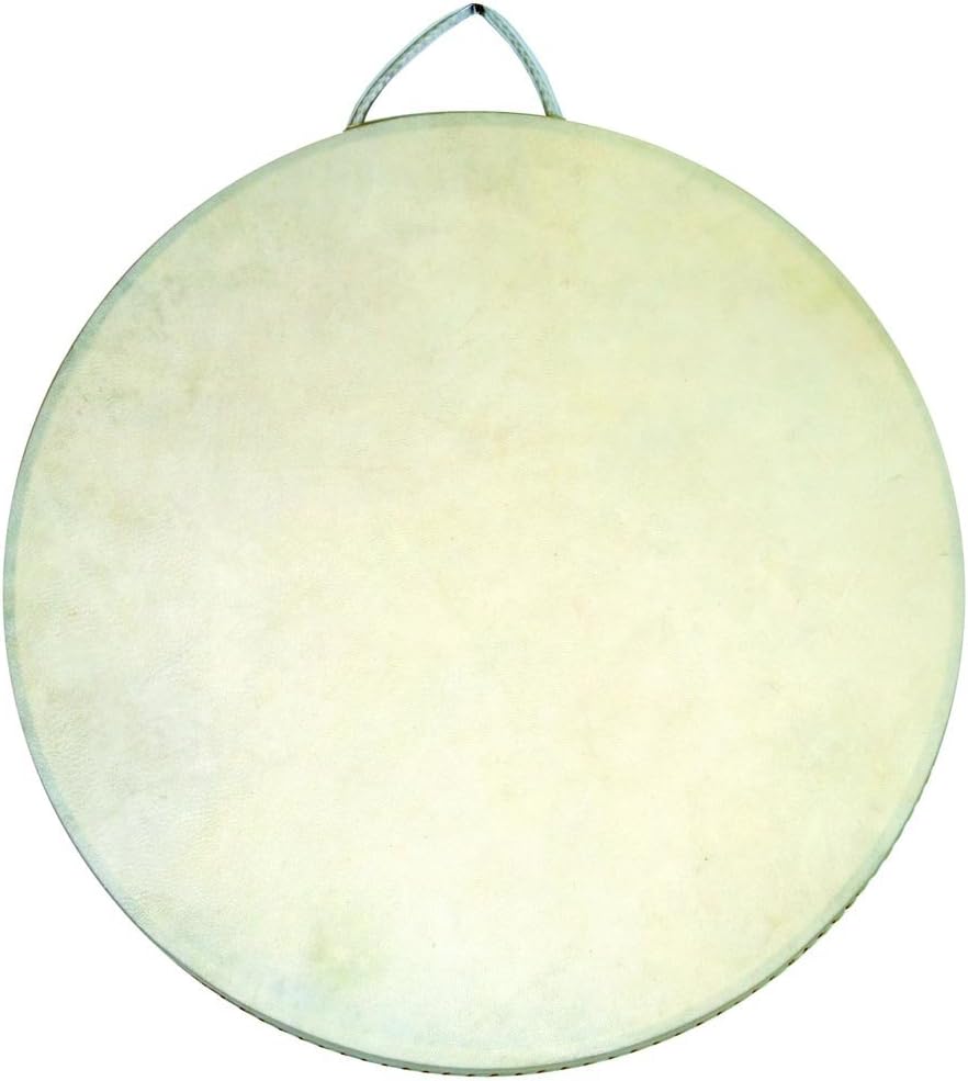 Round white ceramic plate with hanging loop for 14’’ Frame Drum Instrument