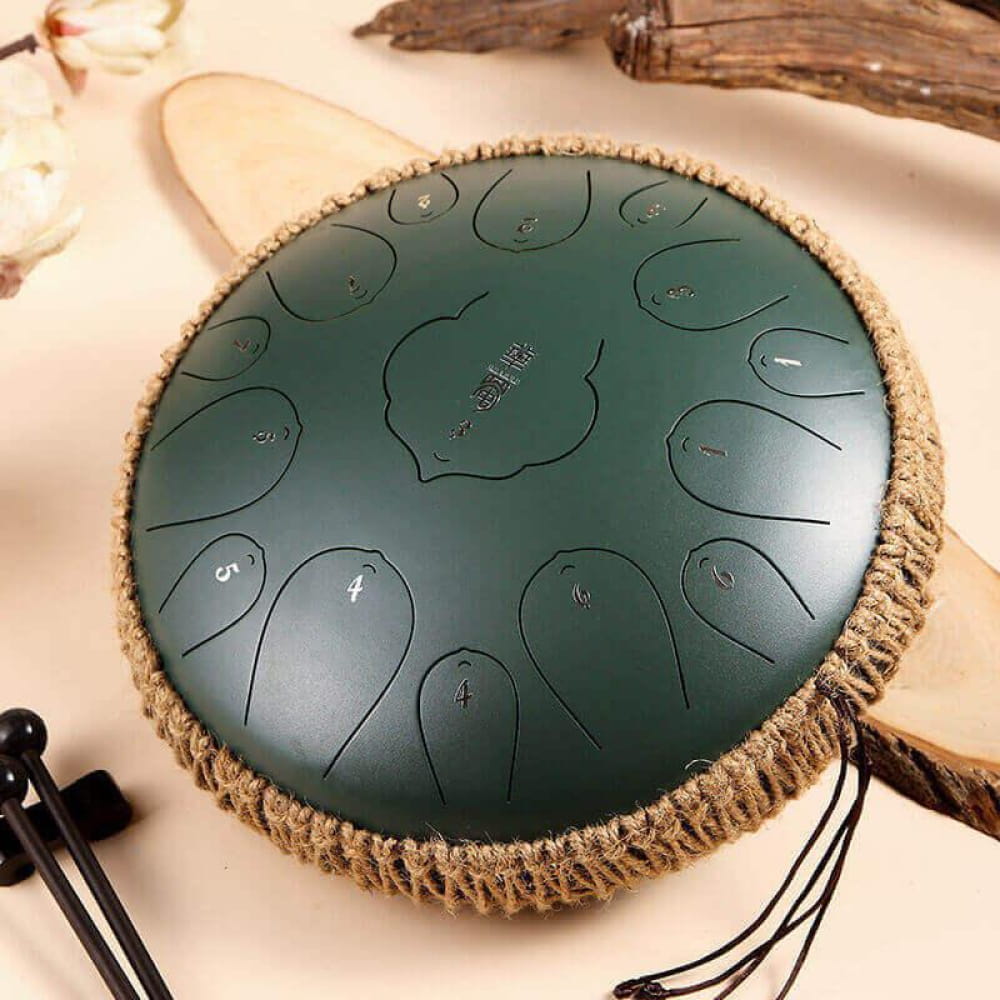 14 Inch Carbon Steel Tongue Drum 15 Notes D Key - Steel Tongue Drum - On sale