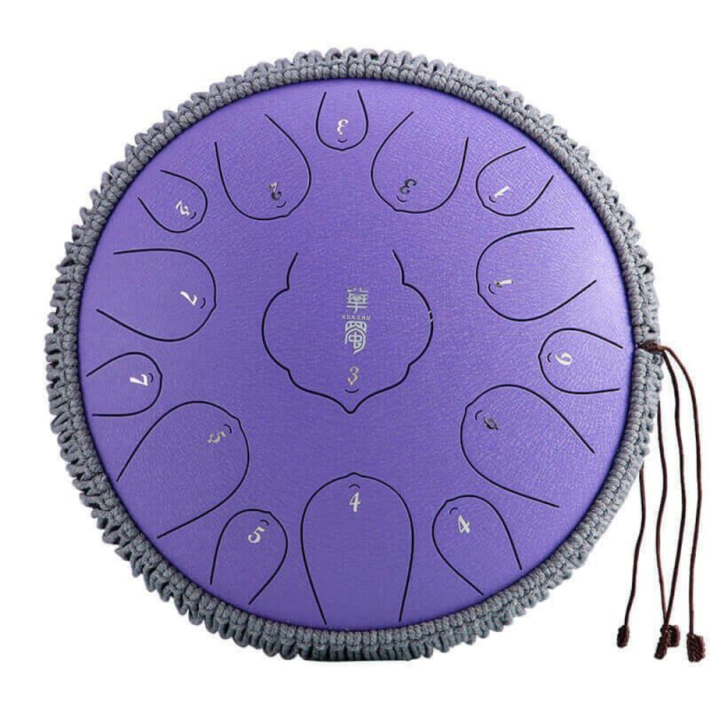 14 Inch Carbon Steel Tongue Drum 15 Notes D Key - 14 Inches/15 Notes (D Major) / Cinnabar