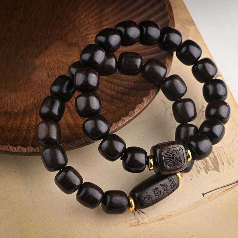 12mm Ebony Wood Lucky Balance Spiritual Bracelet