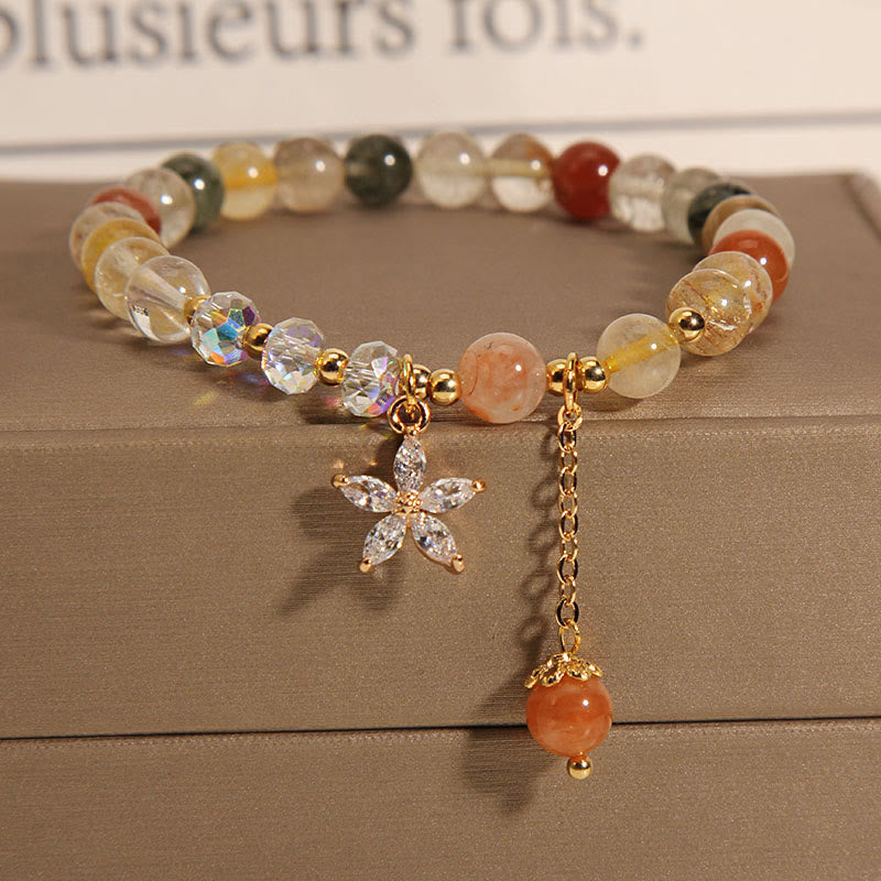 Multicolored Rutilated Quartz Auspiciousness Bracelet