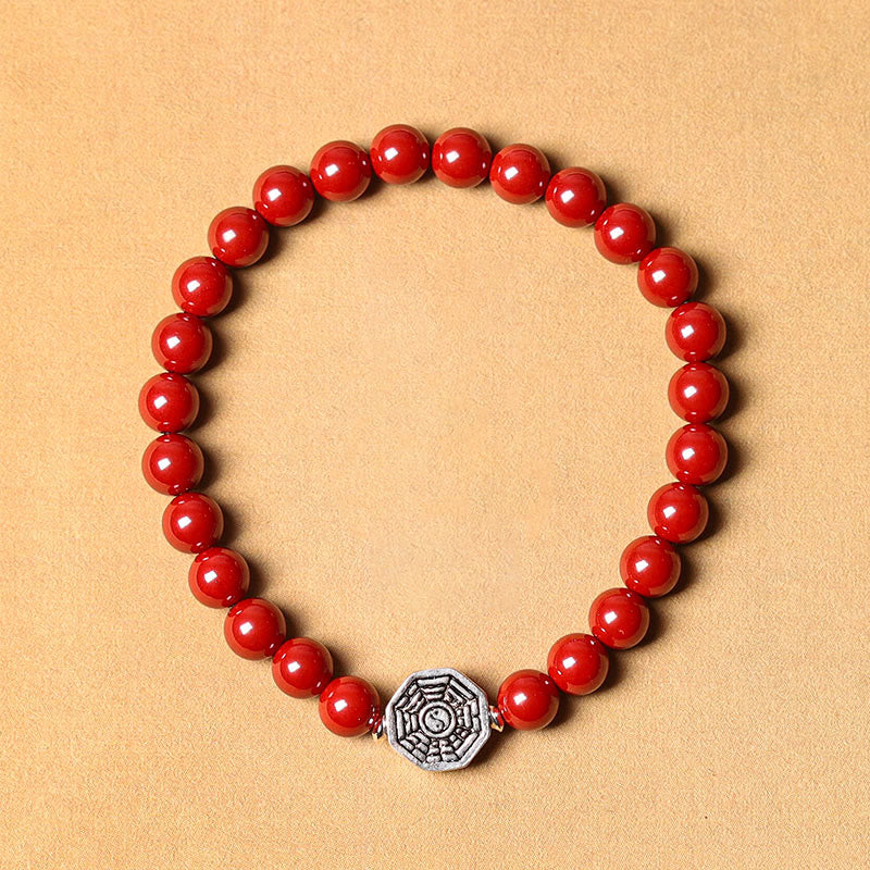 Yin Yang Cinnabar Concentration Bracelet 6mm String