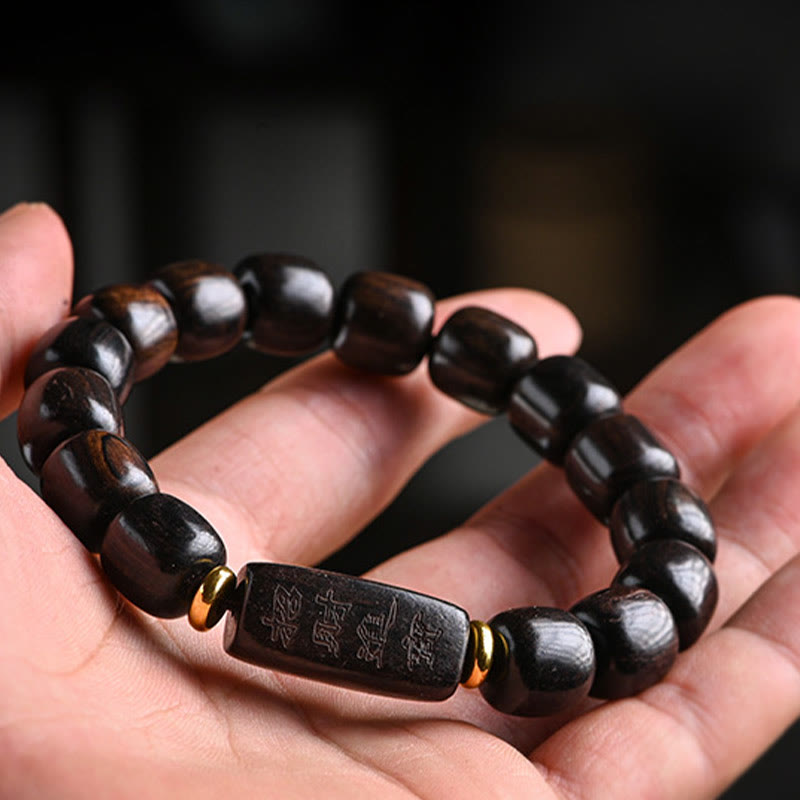 12mm Ebony Wood Lucky Balance Spiritual Bracelet