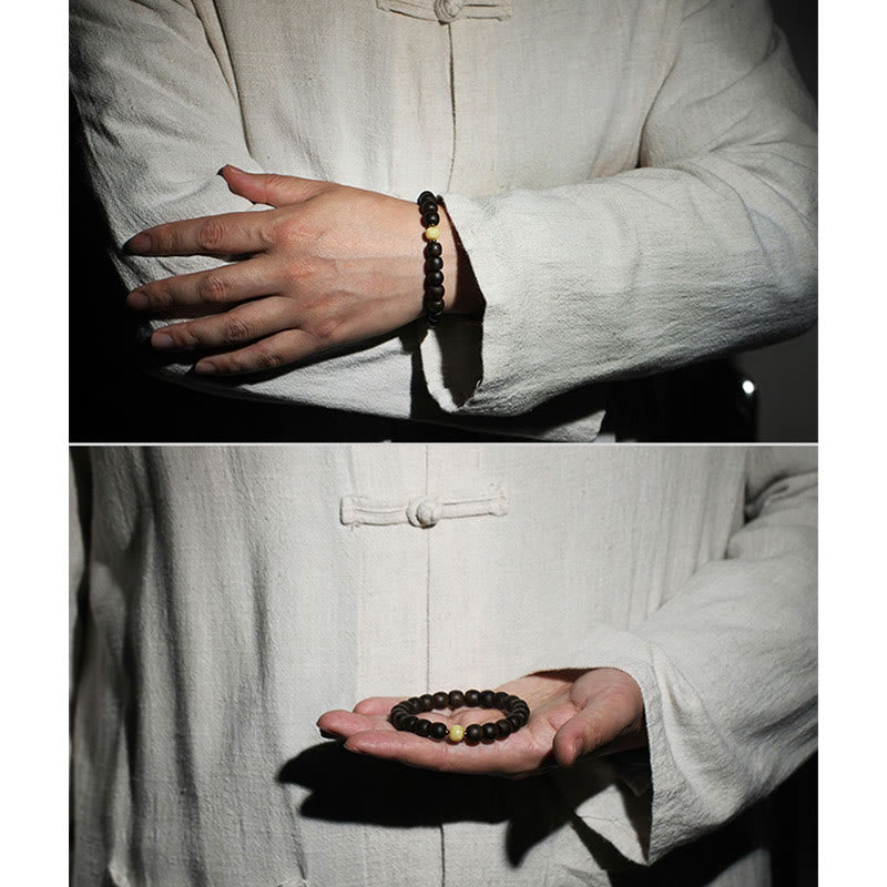 Rare Brunei Agarwood Amber Bracelet for Balance & Calm