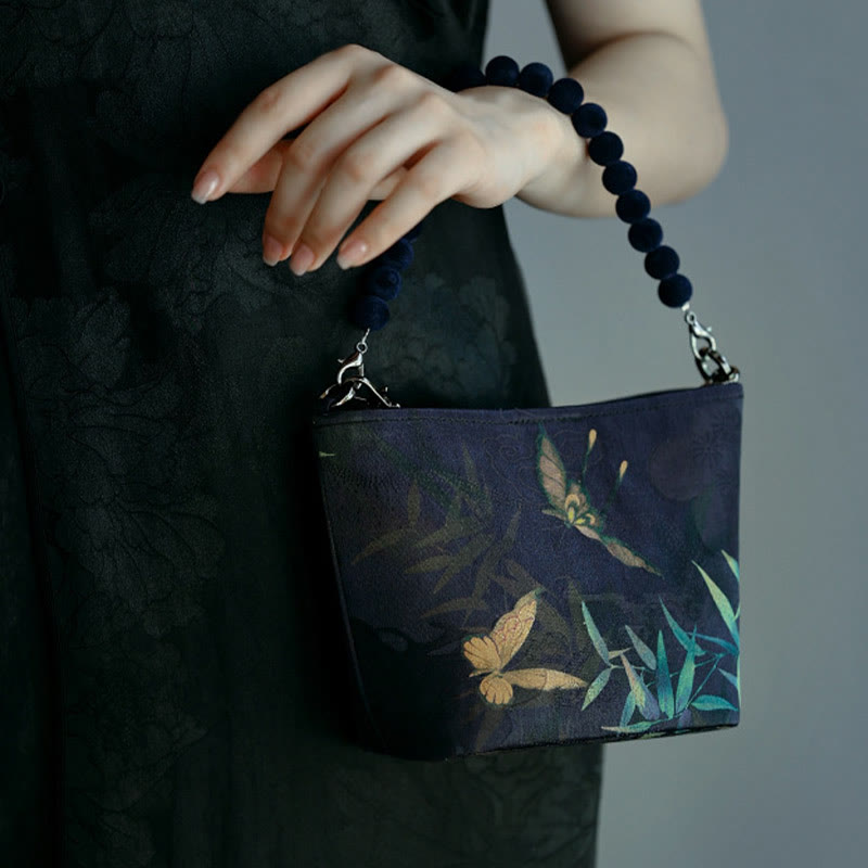 14cm Spiritual Metal Chain Crossbody Bag with Butterfly Design