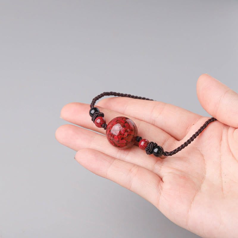 14mm Cinnabar Blessing Necklace Pendant for Mindfulness