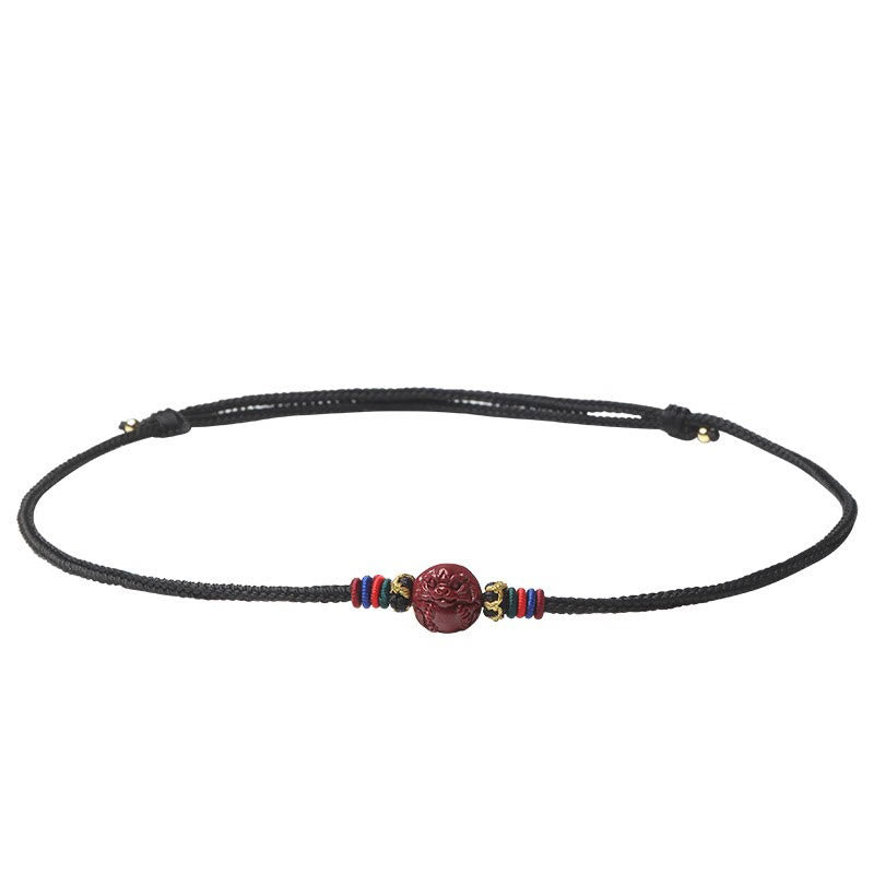 14mm Cinnabar Chinese Zodiac Blessing Necklace Pendant