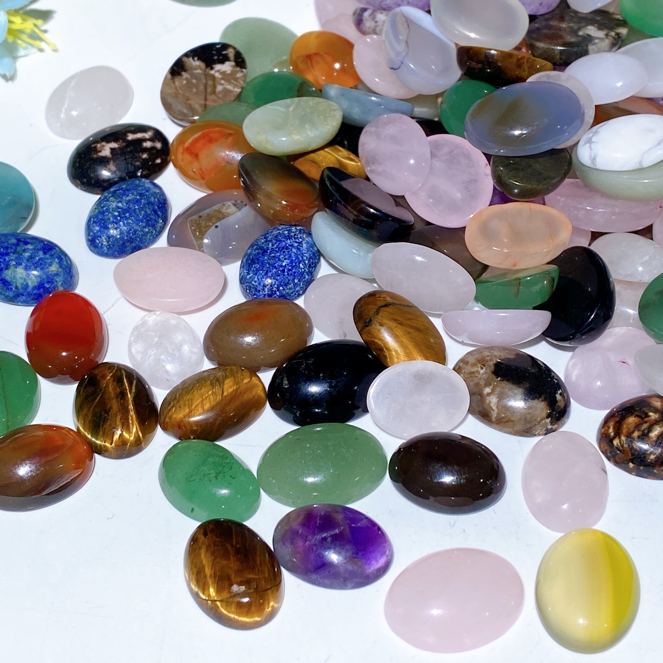 15-20mm Mixed Crystal Cabochon for Healing Pendant