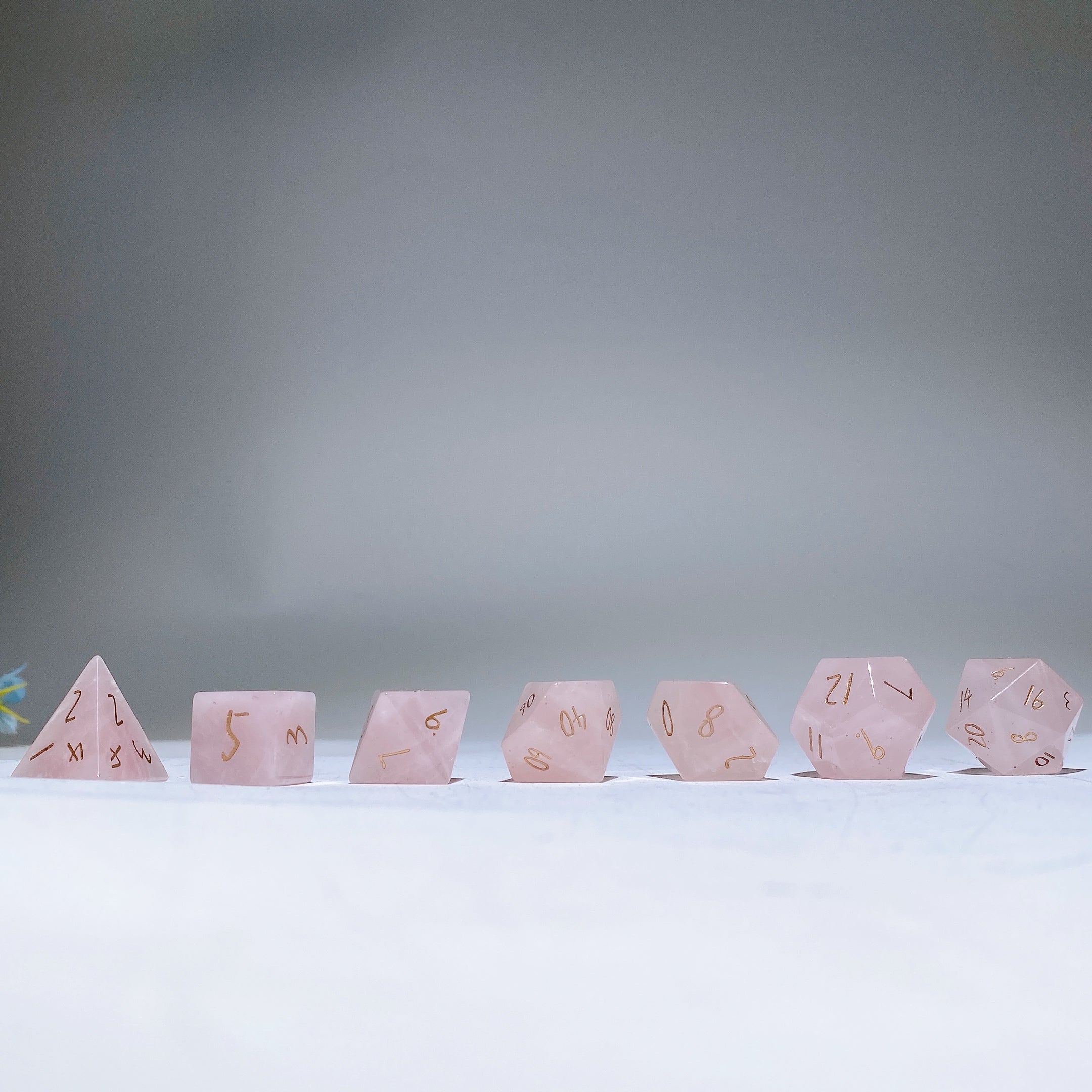 15-20mm Polyhedral Crystal Healing Dice Set Unique Shapes