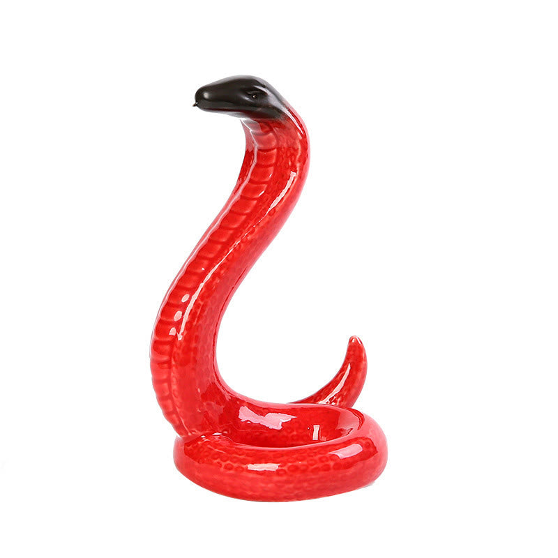 15.5cm Ceramic Year of the Snake Home Decoration Figurine