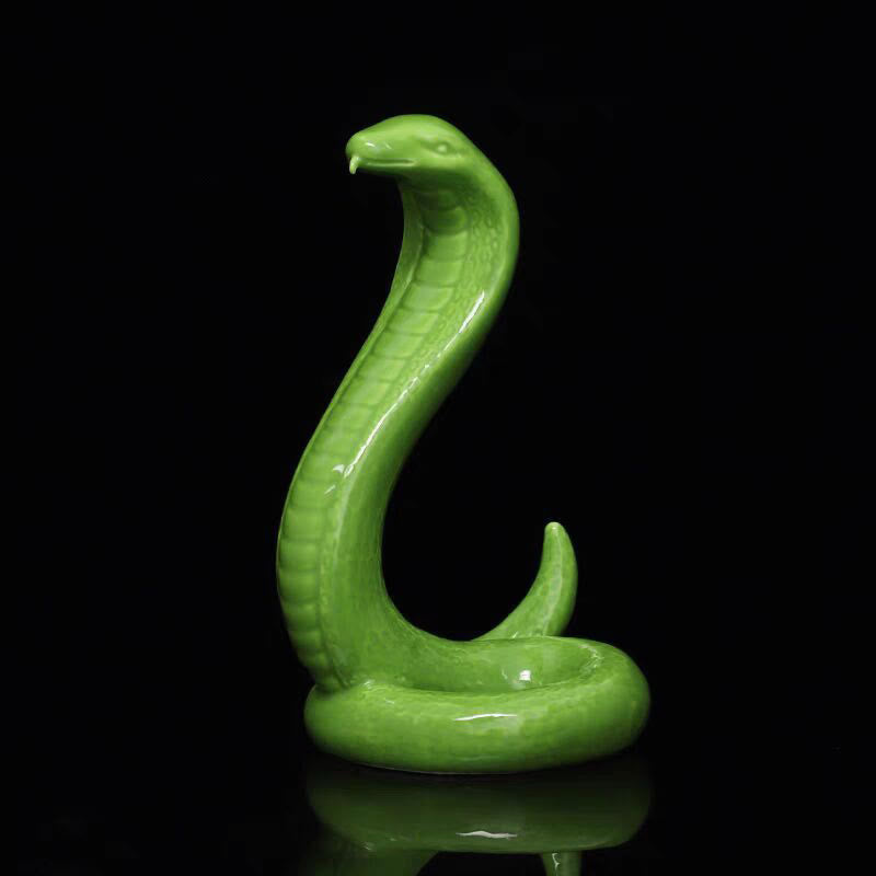15.5cm Ceramic Year of the Snake Home Decoration Figurine