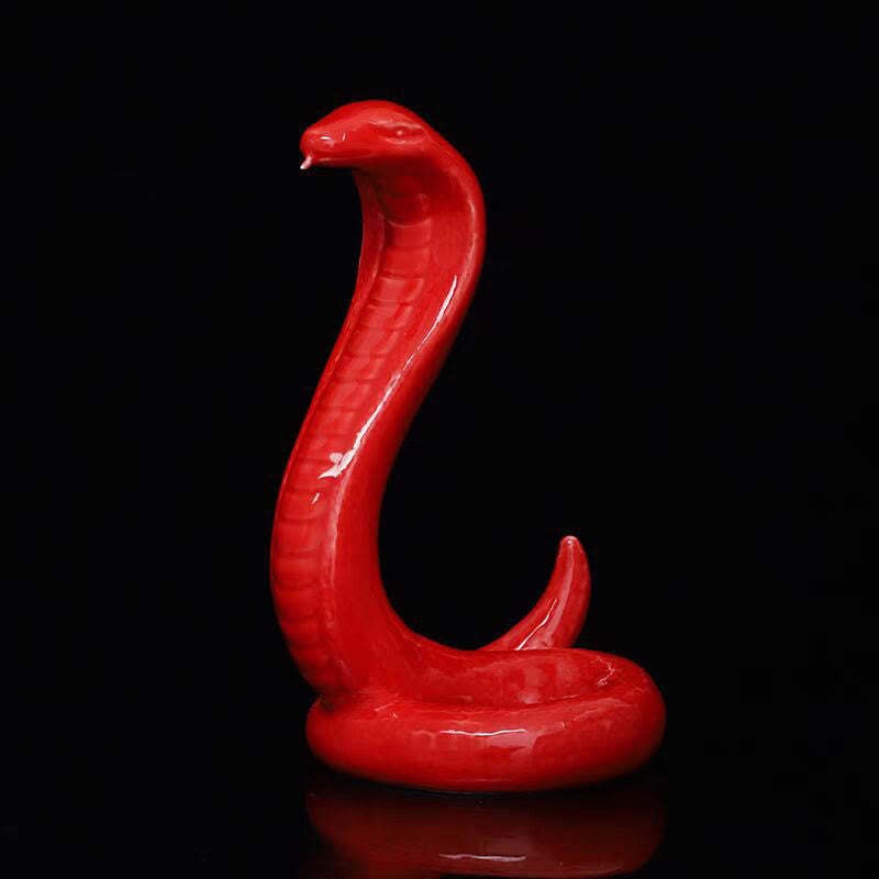 15.5cm Ceramic Year of the Snake Home Decoration Figurine
