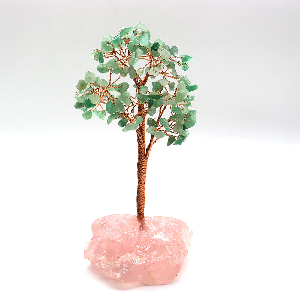 15 cm Crystal Trees for Home Decoration in Amethyst and Rose Quartz