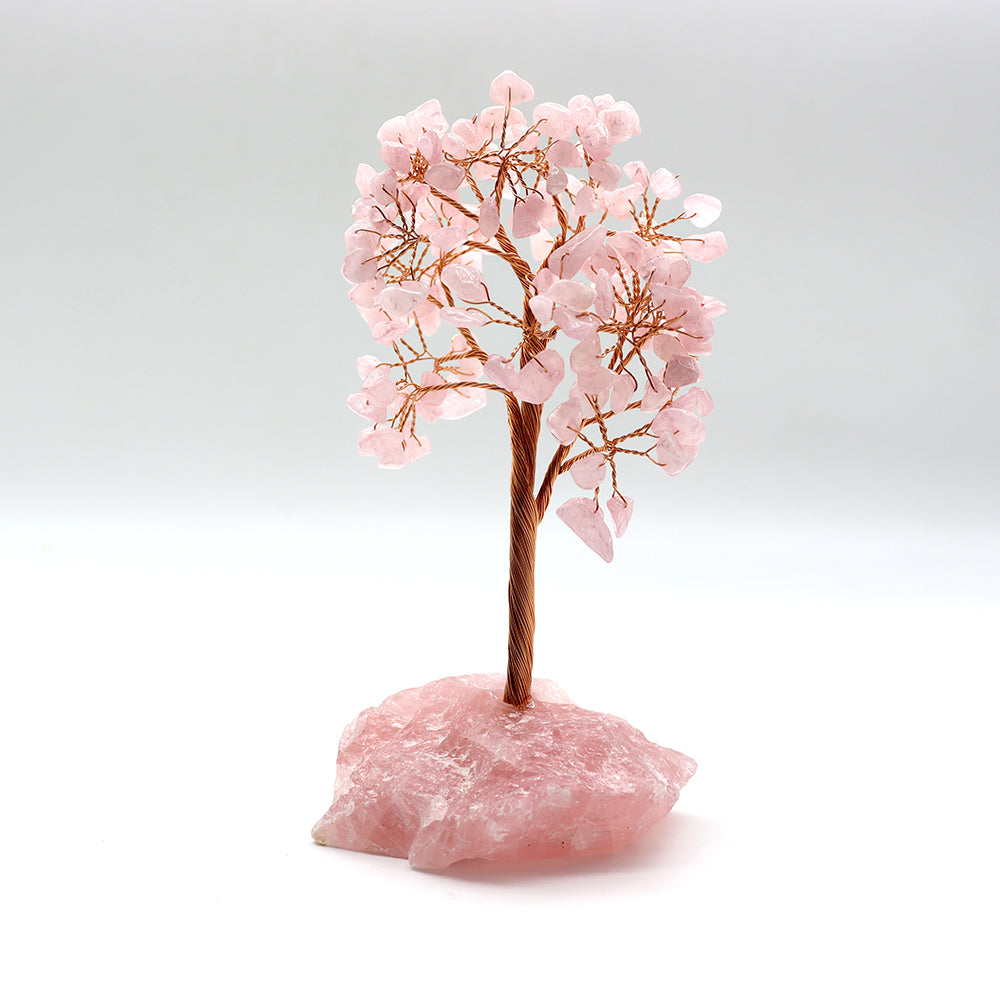 15 cm Crystal Trees for Home Decoration in Amethyst and Rose Quartz