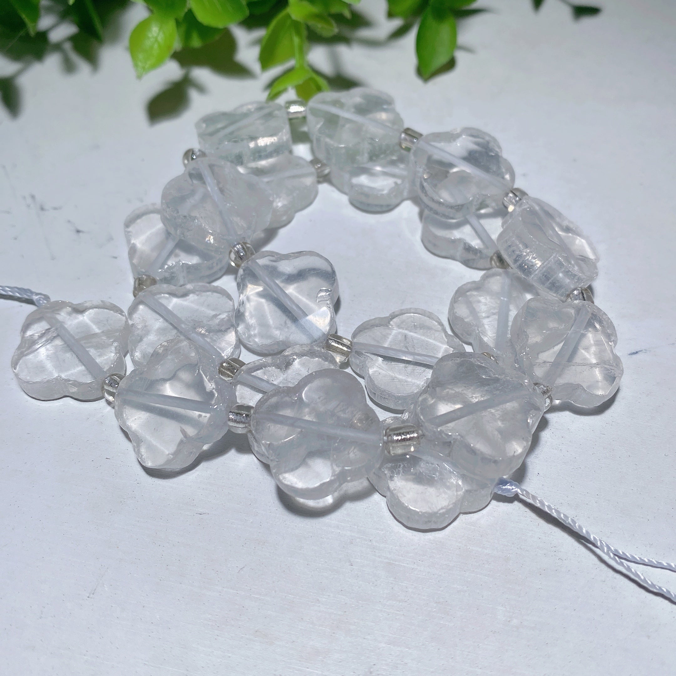 15 inch Mixed Crystal Four Leaf Clover Shape Strand