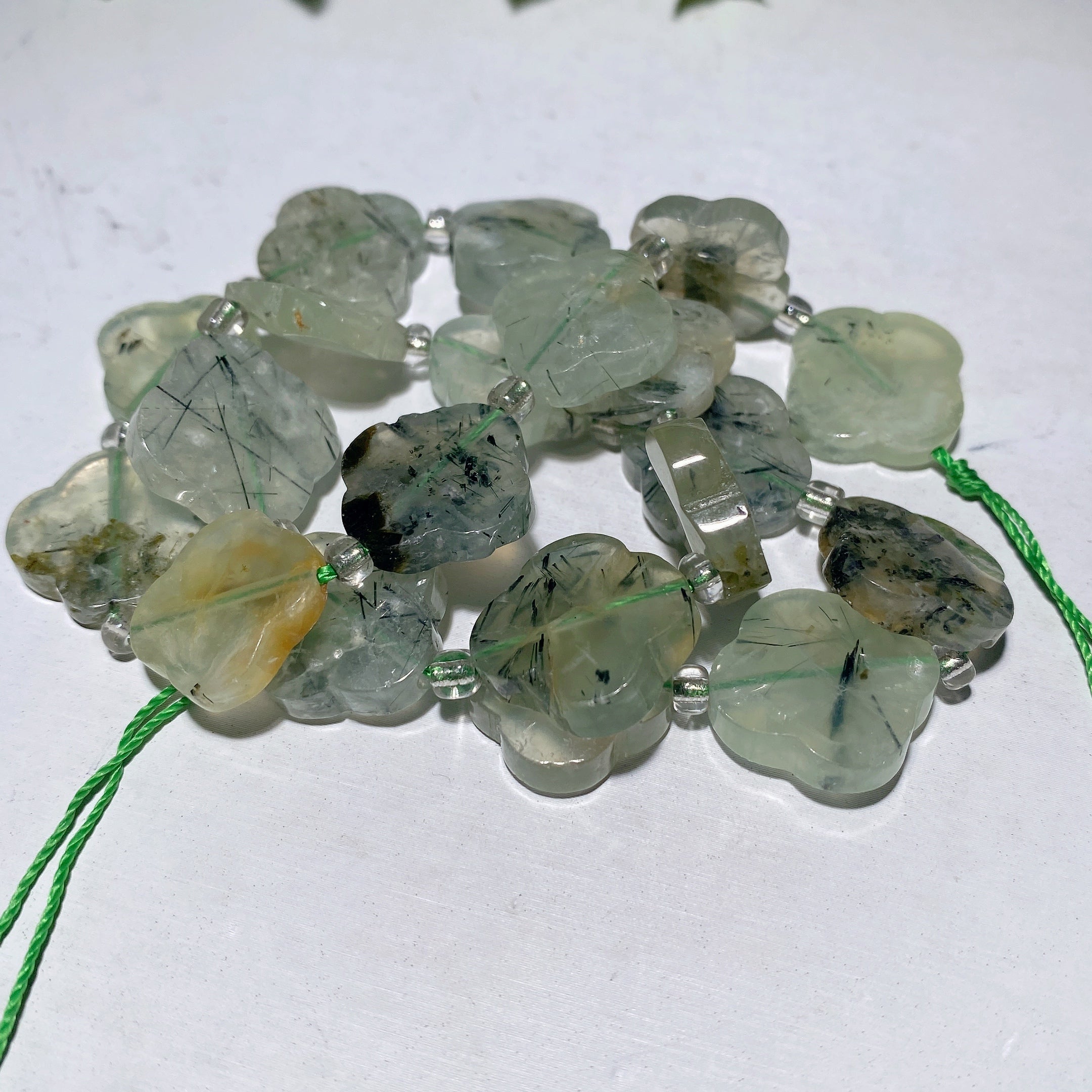 15 inch Mixed Crystal Four Leaf Clover Shape Strand