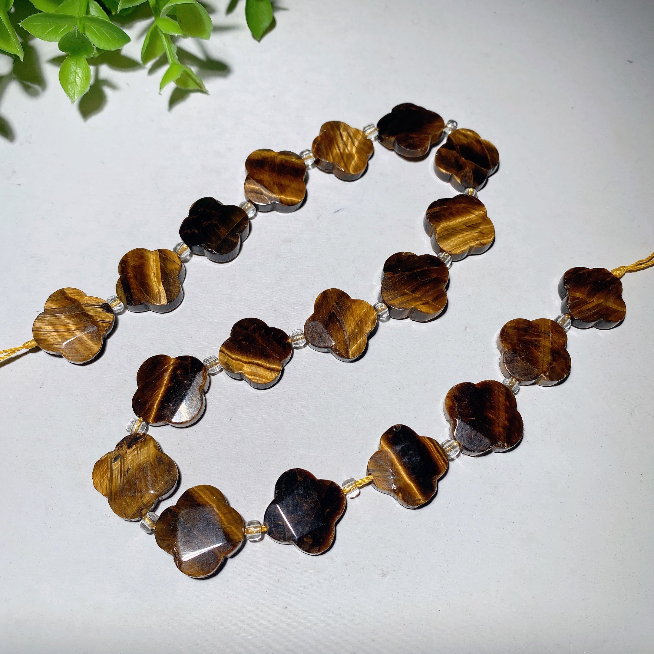 15 inch Mixed Crystal Four Leaf Clover Shape Strand