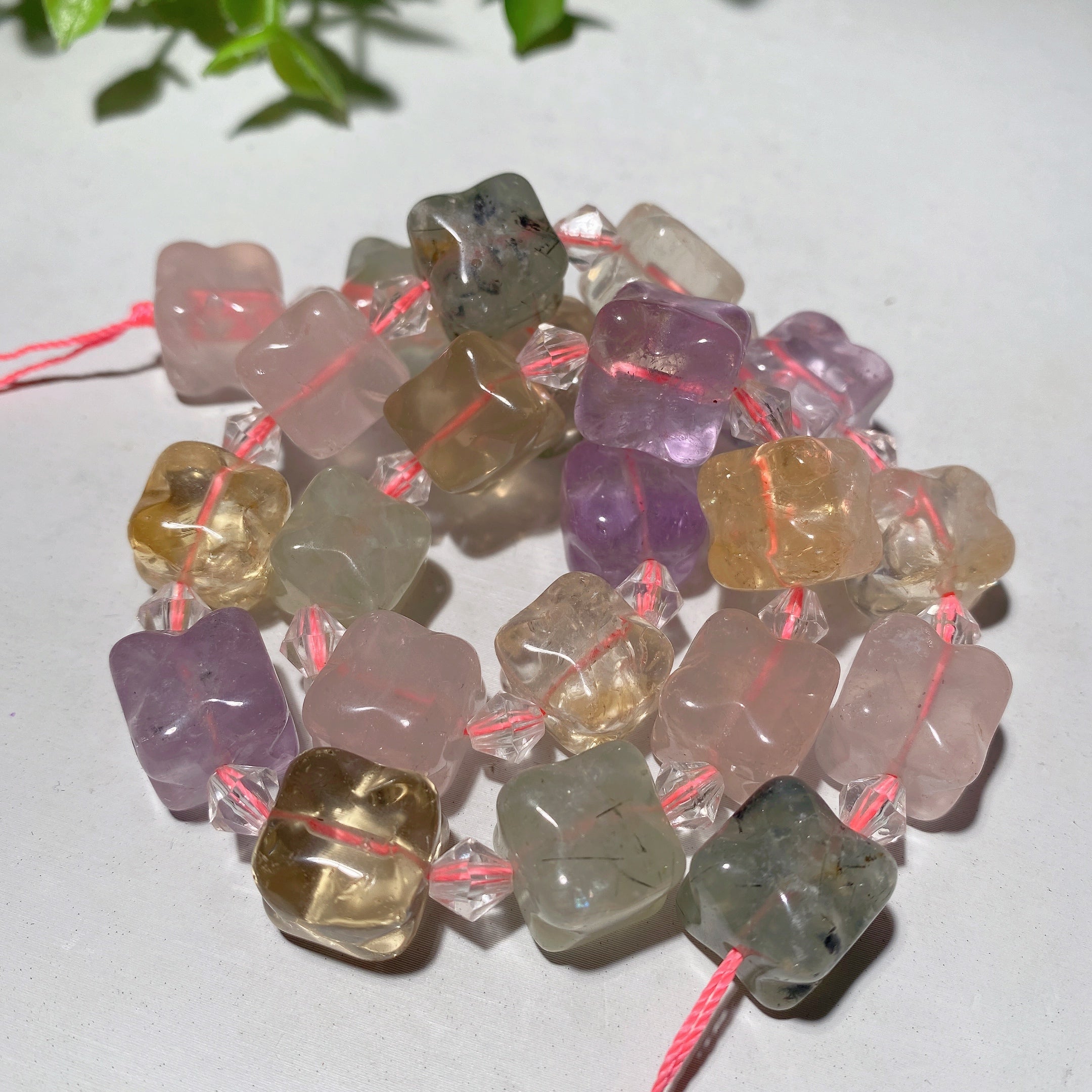 15 Inch Mixed Crystal Healing Beads Strand for Jewelry Making