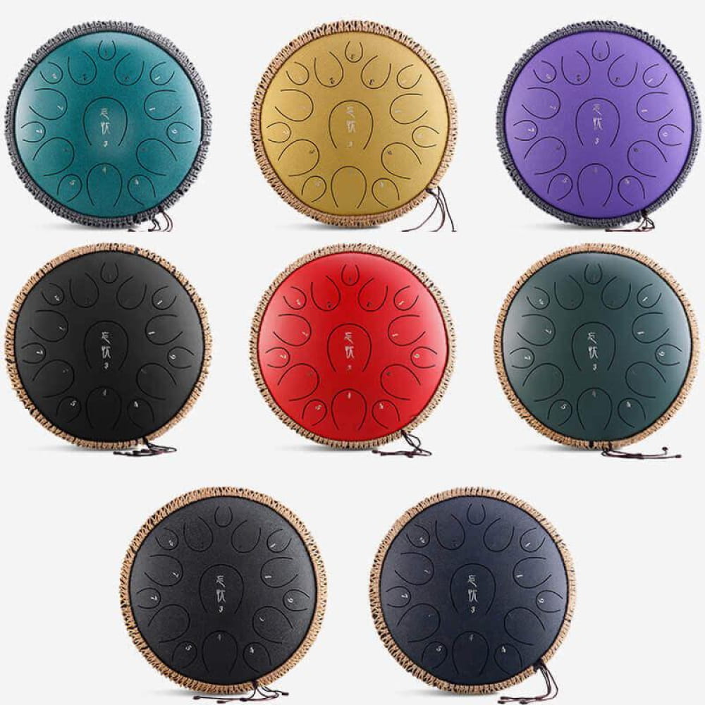 15-Note C Major Carbon Steel Tongue Drum 14 Inches - Steel Tongue Drum - On sale