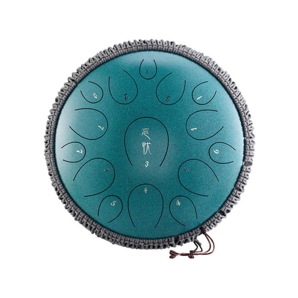 15-Note C Major Carbon Steel Tongue Drum 14 Inches - 14 Inches/15 Notes (C Major) / Malachite