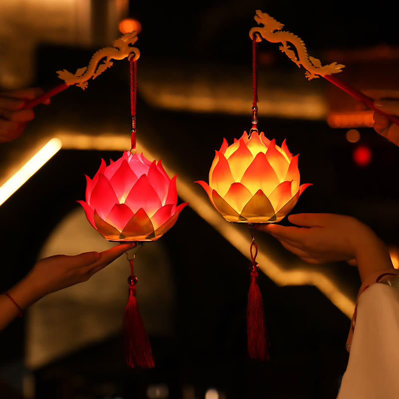 DIY Lotus Flower Dragon Lantern | Spiritual Home Accent