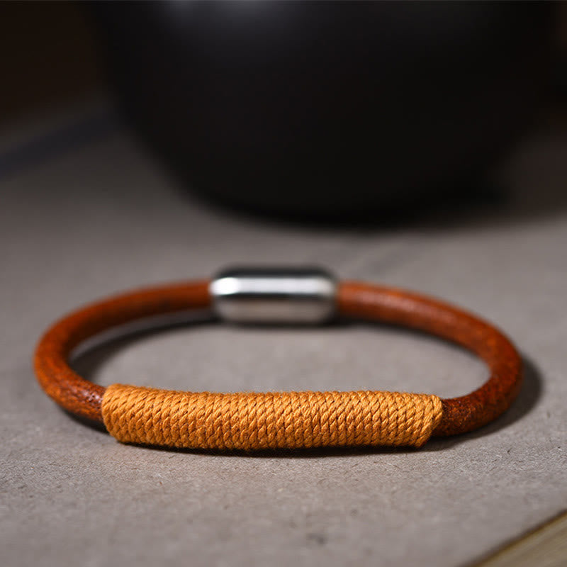 Five Elements Spiritual Bracelet | Tibetan Leather Luck Braid 19cm