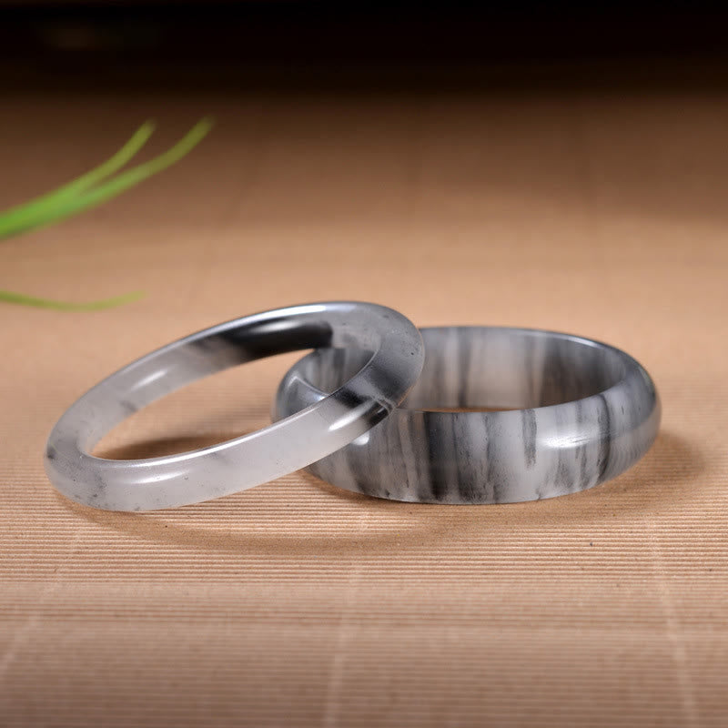 15mm Golden Silk Jade Wealth Bracelet for Luck & Protection