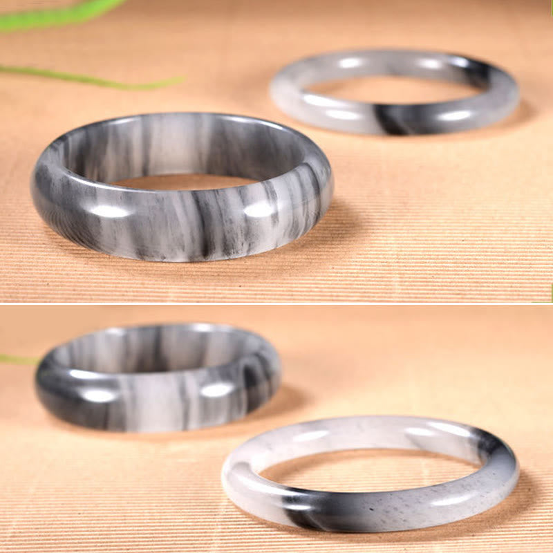 15mm Golden Silk Jade Wealth Bracelet for Luck & Protection