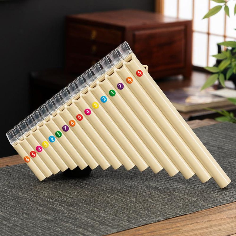 16/18 Pipe Beginner Pan Flute Traditional Instrument - Flute - On sale