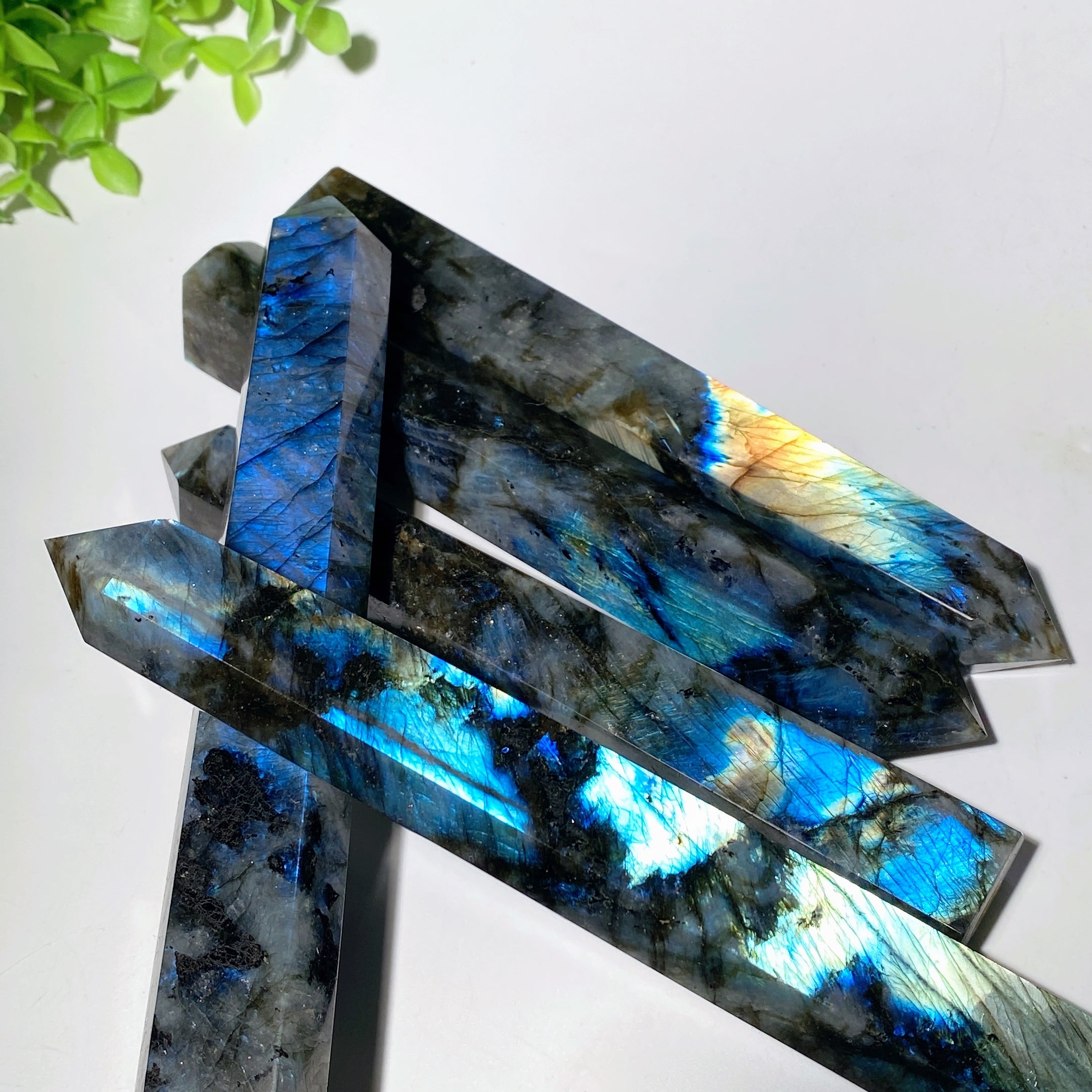 16-18cm Labradorite Healing Crystal Tower for Energy